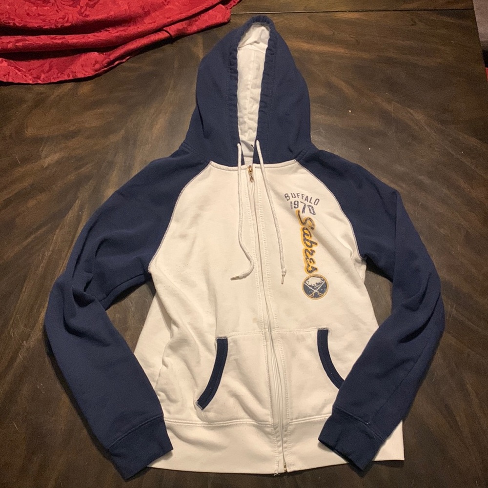 Buffalo Sabres Size‎ Medium Zip Hoodie (Small Stain)
